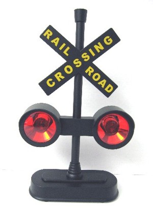 RAILROAD CROSSING FLASHING LIGHTS WITH SOUNDS