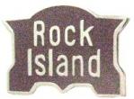 CHICAGO, ROCK ISLAND & PACIFIC RAILROAD LOGO METAL HAT PIN