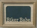 OAKWOOD PICTURE FRAME - "BIKER BABE"