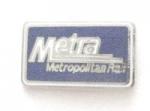 METRA LOGO METAL HAT PIN (METROPOLITIAN RAIL)