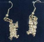GOLD PLATED STEAM ENGINE EARRINGS