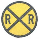 RAILROAD CROSSING SIGN PATCH (ROUND)