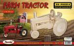 FARM TRACTOR WOOD CRAFT 3 D PUZZLE MODEL CONSTRUCTION KIT