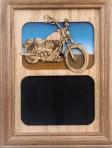 OAKWOOD PICTURE FRAME - "MOTORCYCLE"