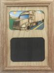 OAKWOOD PICTURE FRAME - "SEMI-TRACTOR and TRAILER"