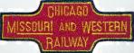 CHICAGO, MISSOURI and WESTERN RAILWAY PATCH