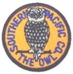 SOUTHERN PACIFIC RAILROAD "The OWL" PASSENGER TRAIN PATCH